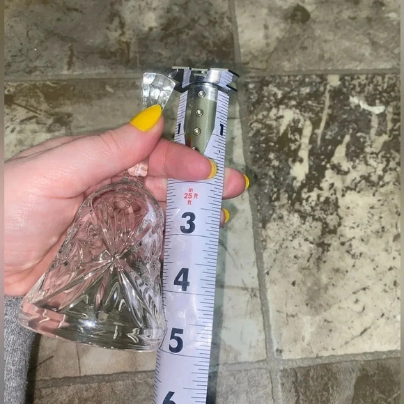 Crystal Glass Hollow Bell with Firework Design Pattern no brand no flaws NWOT - Picture 12 of 12